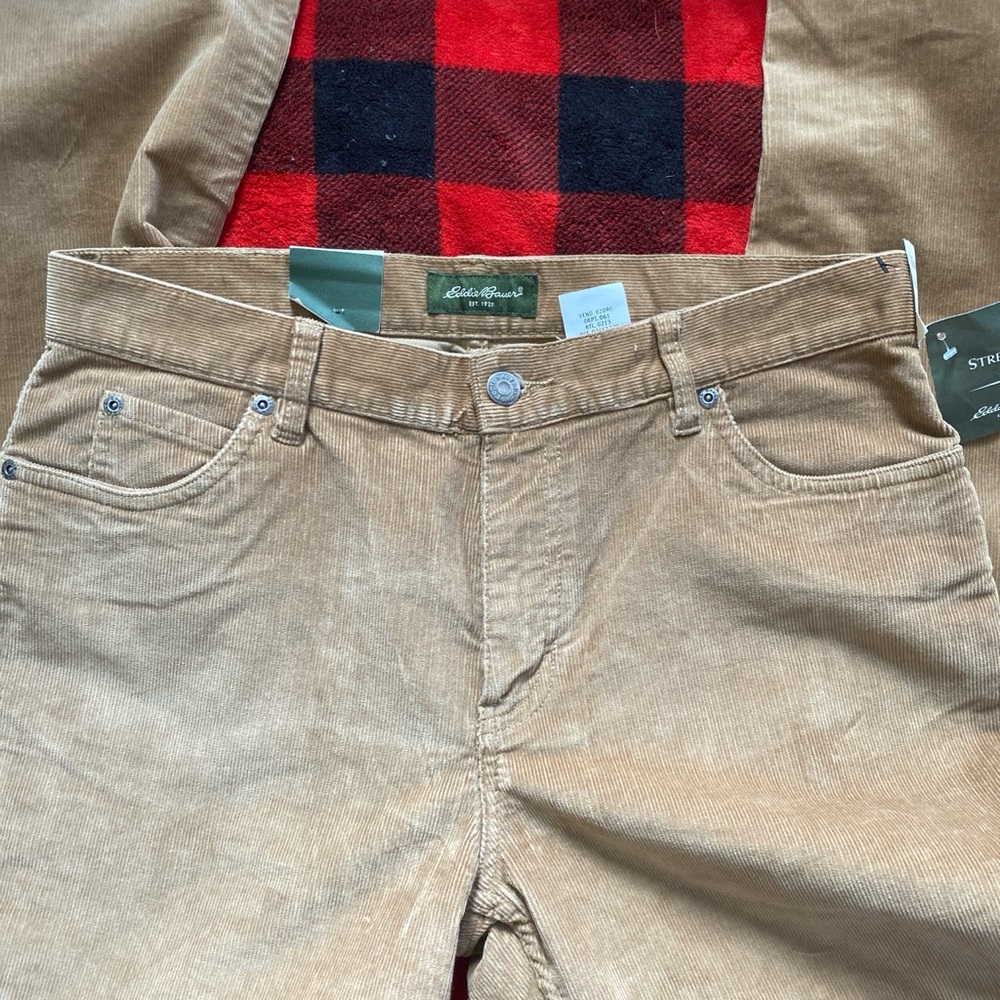 Eddie Bauer Tan Flare Corduroys